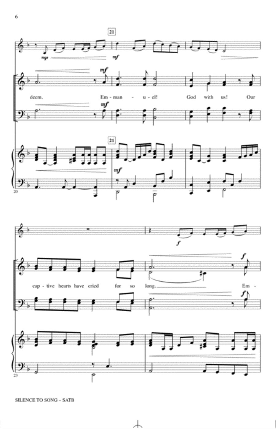 Silence To Song Choir scores gallery preview page 5