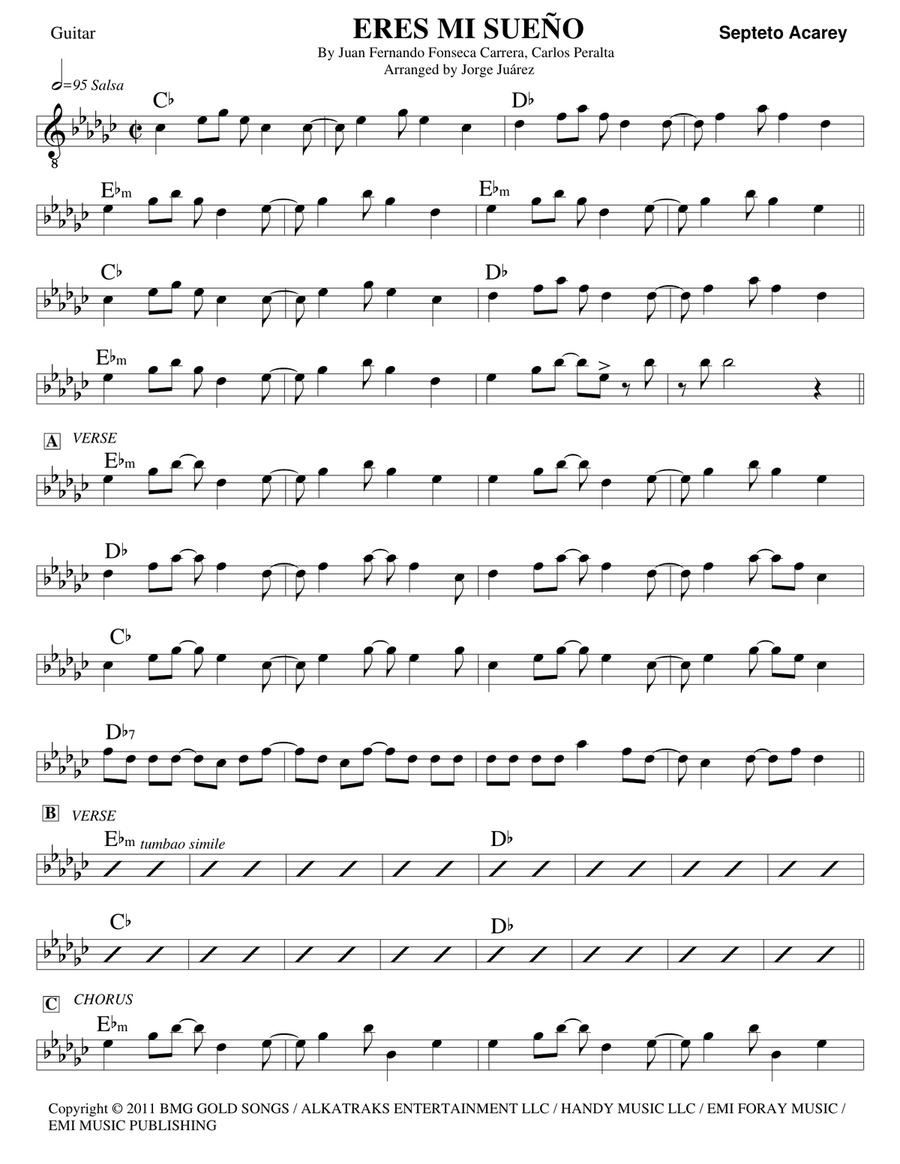 Eres Mi Sue Small Ensemble scores gallery preview page 1