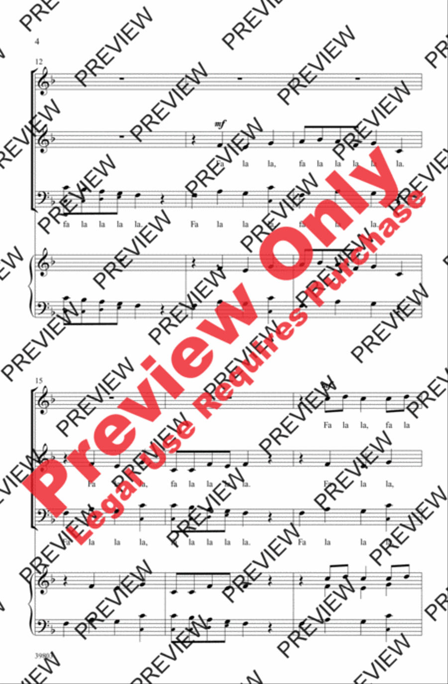 A Very Merry Fa La La A Very Merry Fa La La 3-Part scores gallery preview page 4