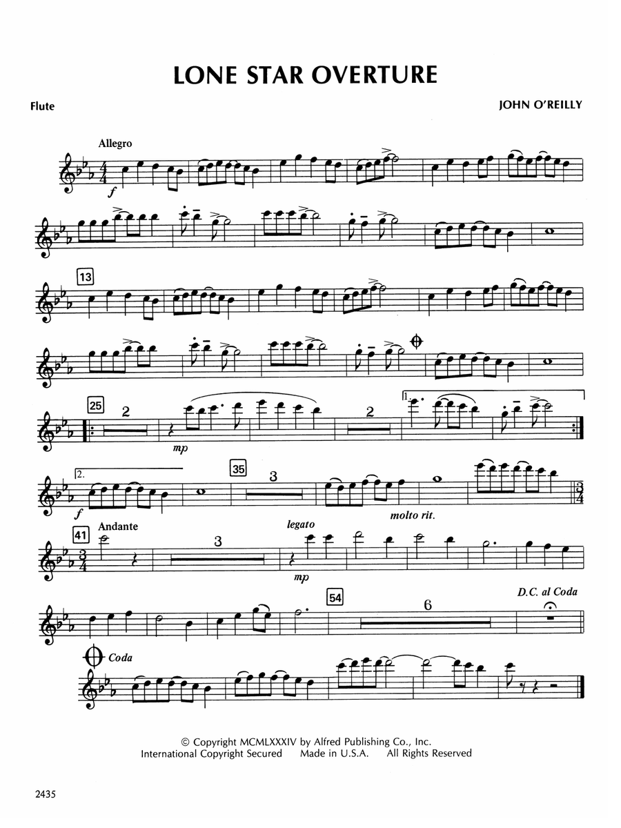 Lone Star Overture: Flute