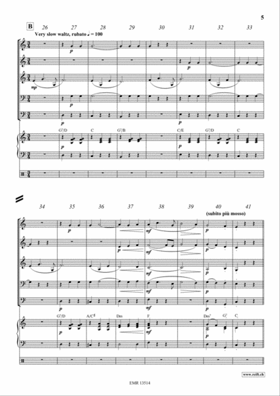 Emperor Waltz Woodwind Quintet scores gallery preview page 5