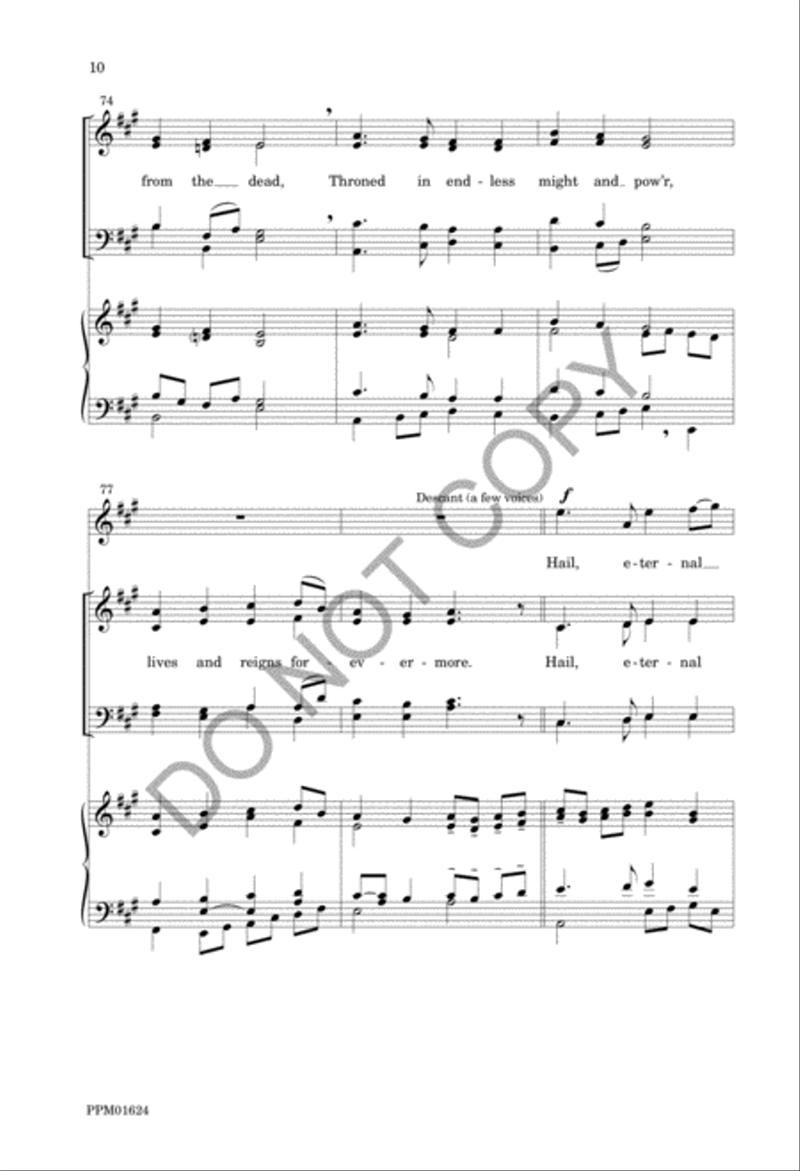 Christ, the Lord, Is Risen Today 4-Part scores gallery preview page 13