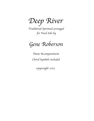 Book cover for Deep River Arranged for Vocal Solo