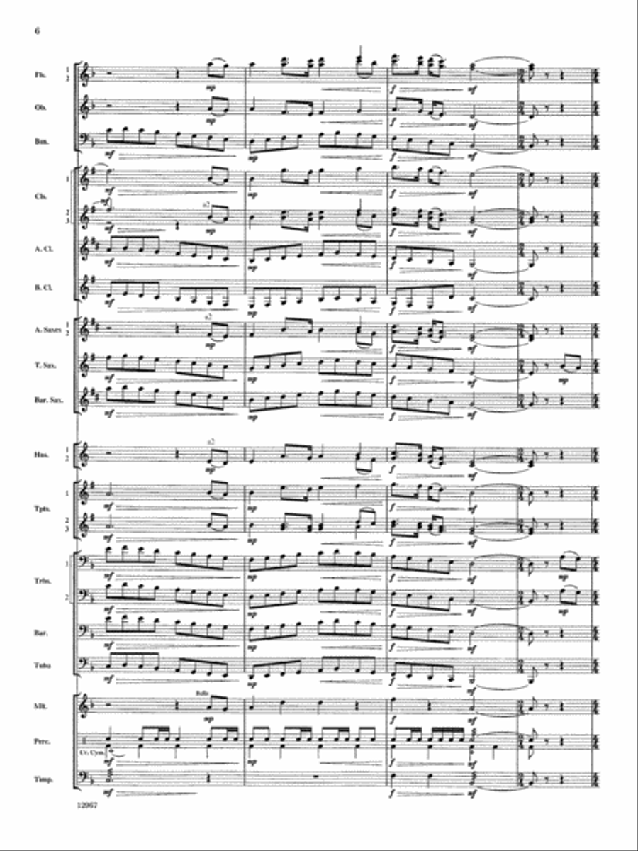 Highbridge Excursions: Score Concert Band scores gallery preview page 6