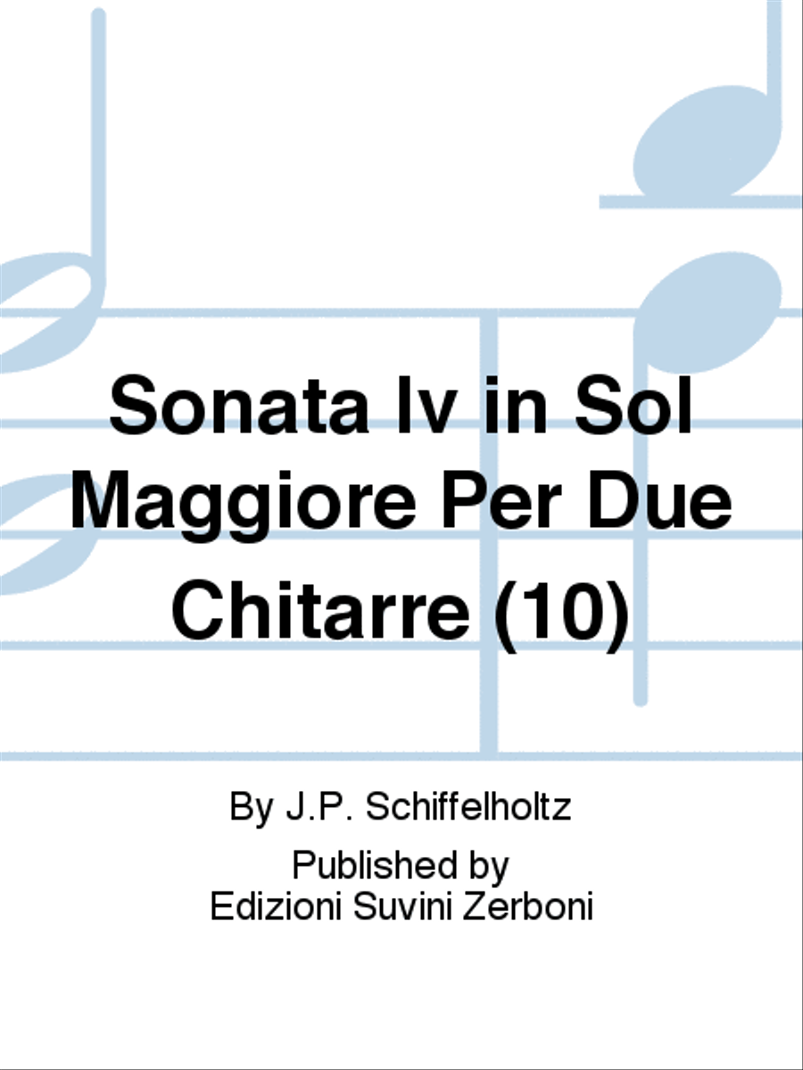 Sonata Iv in Sol Maggiore Per Due Chitarre (10) Classical Guitar scores gallery preview page 1