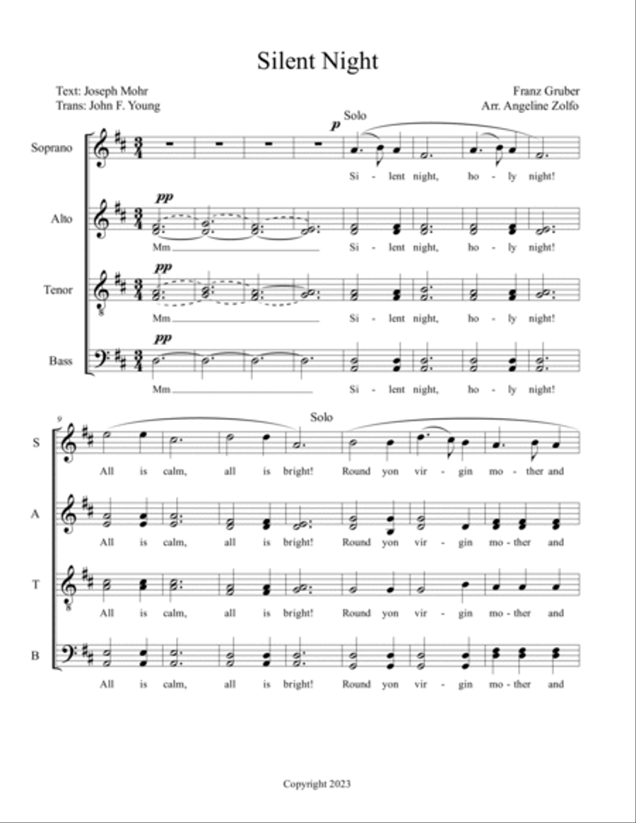 Silent Night Silent Night Divisi scores gallery preview page 2