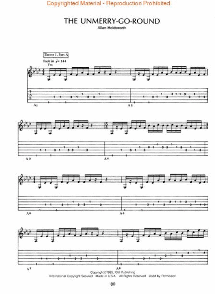 Allan Holdsworth – Reaching for the Uncommon Chord Electric Guitar scores gallery preview page 3