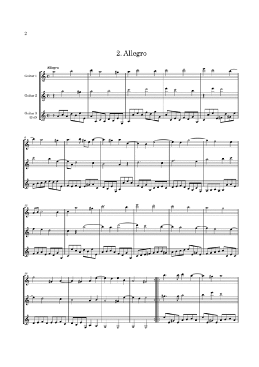 Corelli's Christmas Concerto (Op 6 No 8) arranged for 3 guitars (or a large ensemble) Large Ensemble scores gallery preview page 5