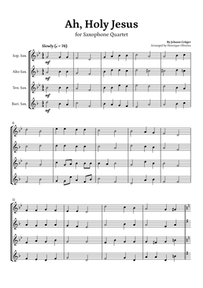 Ah, Holy Jesus (Saxophone Quartet) - Easter Hymn