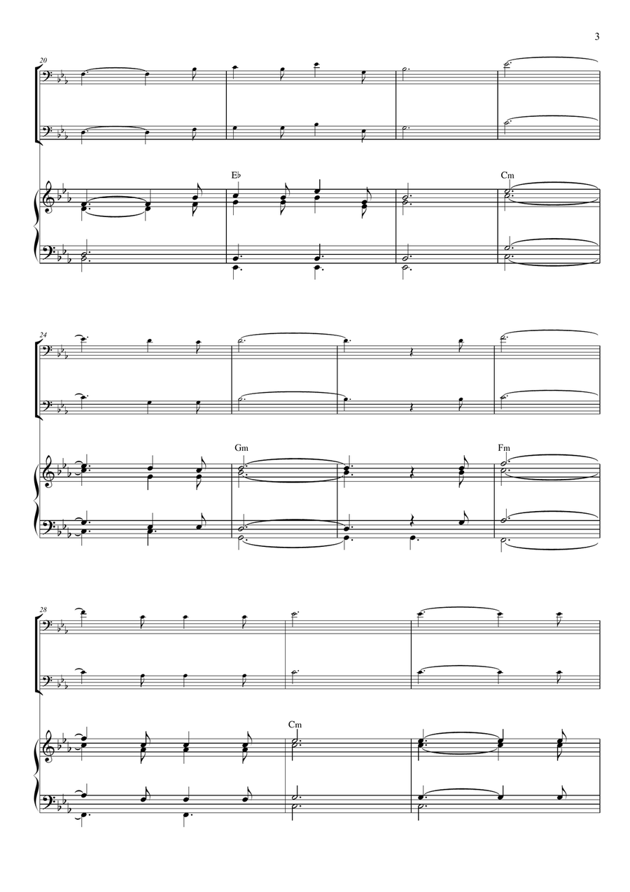 O Holy Night O Holy Night Brass Duet scores gallery preview page 3
