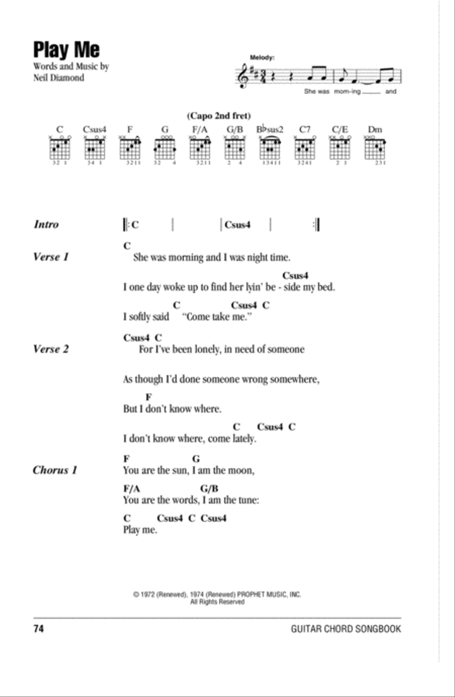 Play Me Play Me Acoustic Guitar scores gallery preview page 1