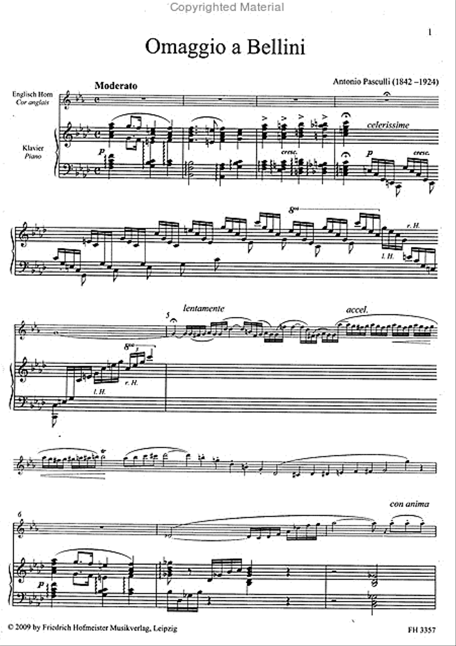 Omaggio a Bellini English Horn scores gallery preview page 2