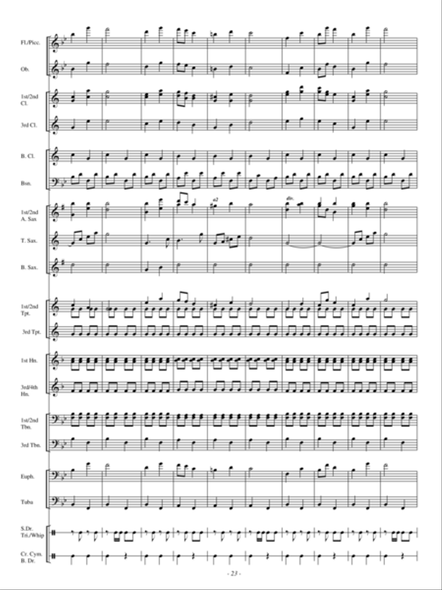 A Hunting Scene A Hunting Scene Concert Band scores gallery preview page 22
