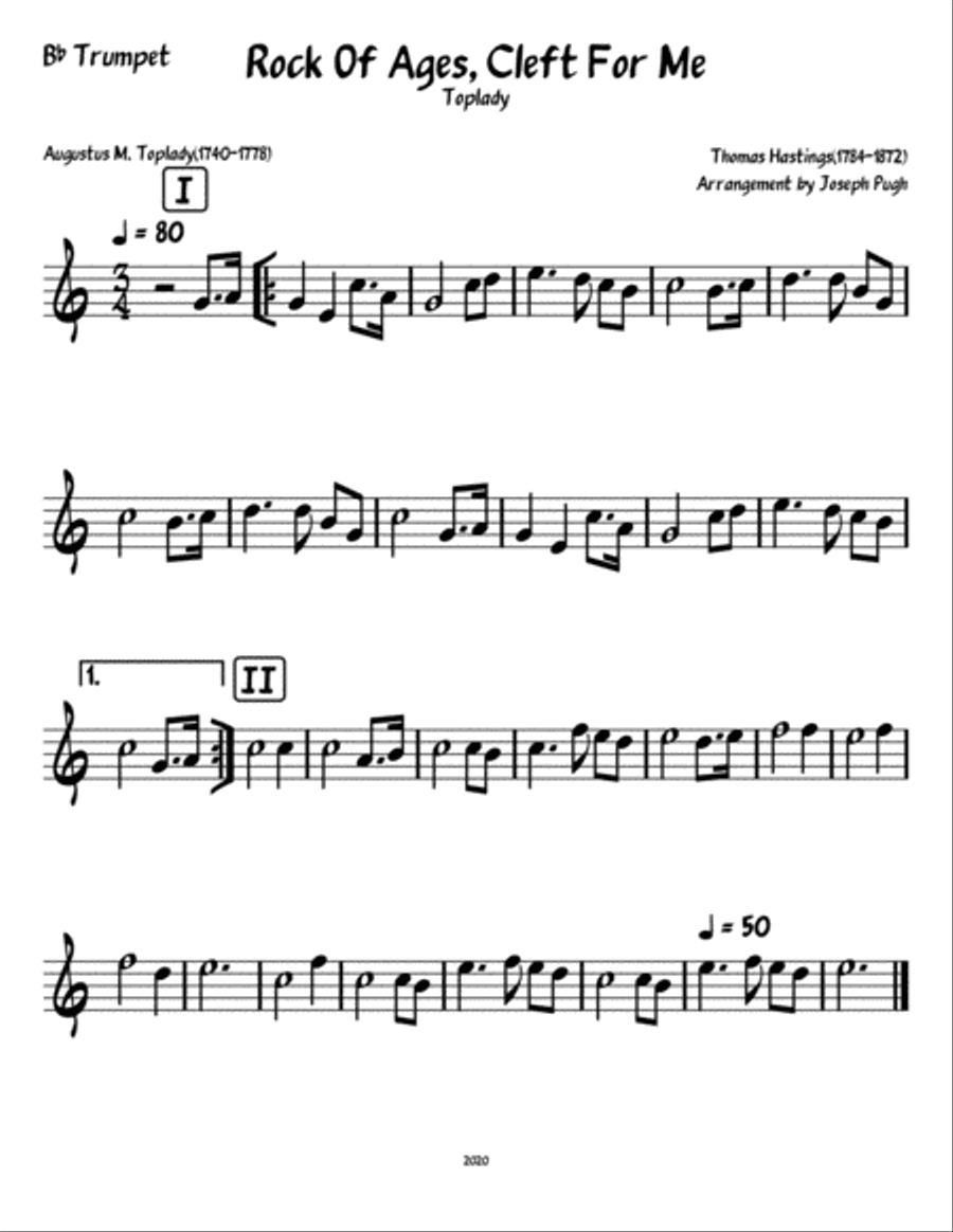 Rock Of Ages (Brass Quintet) Brass Quintet scores gallery preview page 2