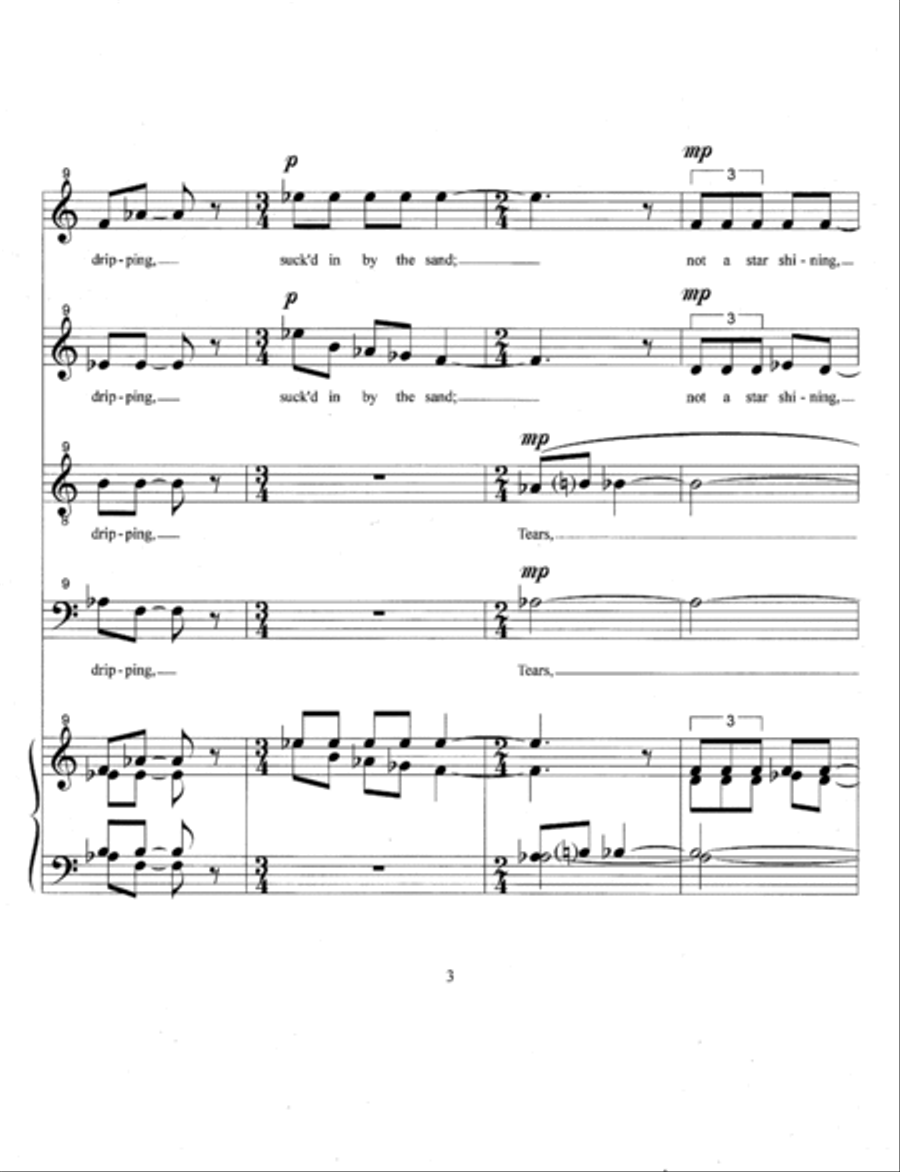 Two Poems by Walt Whitman (2017) 4-Part scores gallery preview page 5