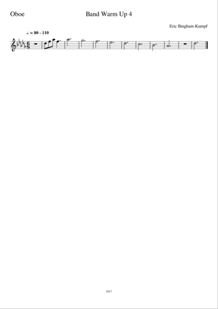 Band Warm up 4 Band Warm up 4 Concert Band scores gallery preview page 5