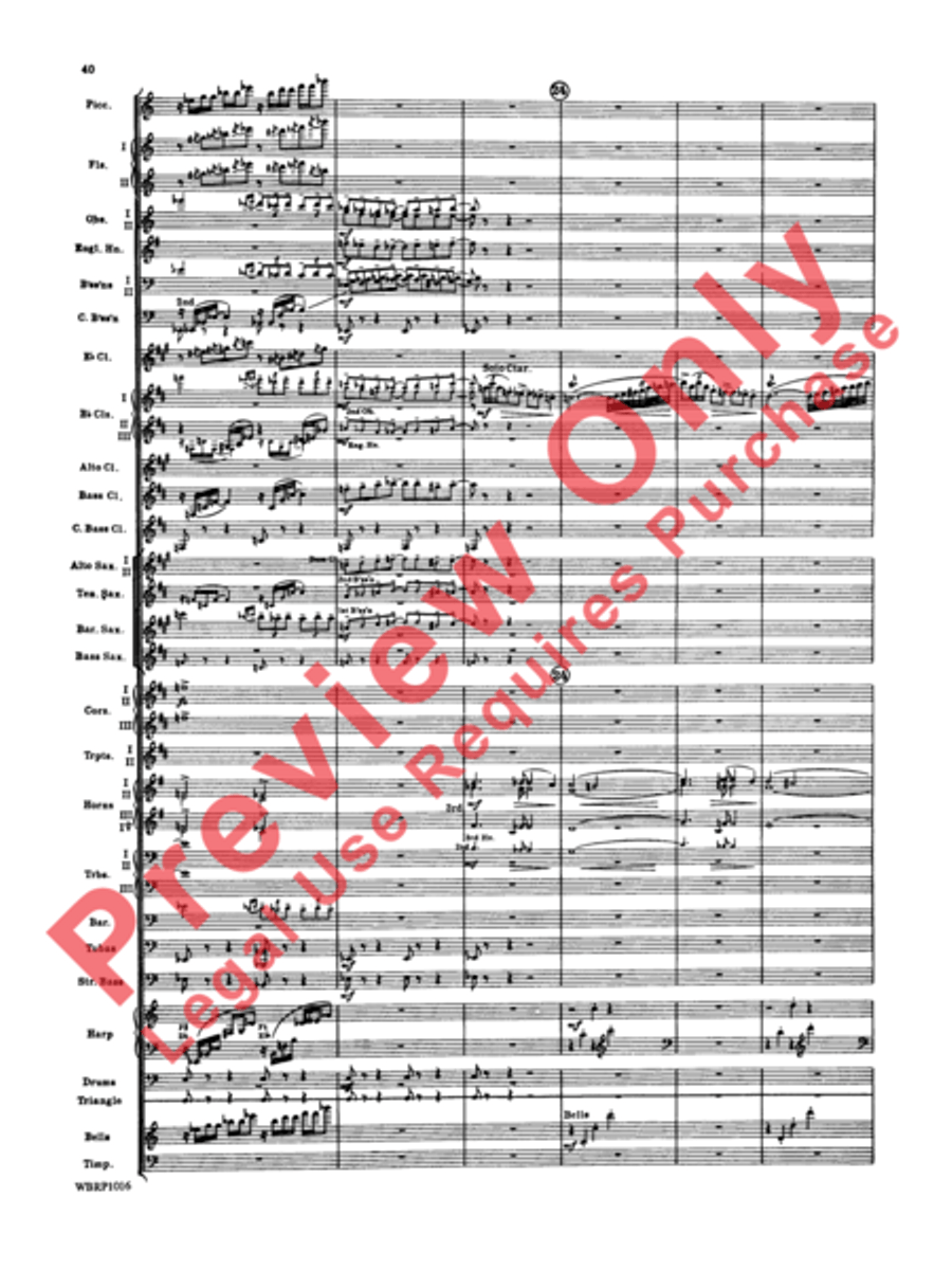 Rhapsody in Blue Concert Band scores gallery preview page 43