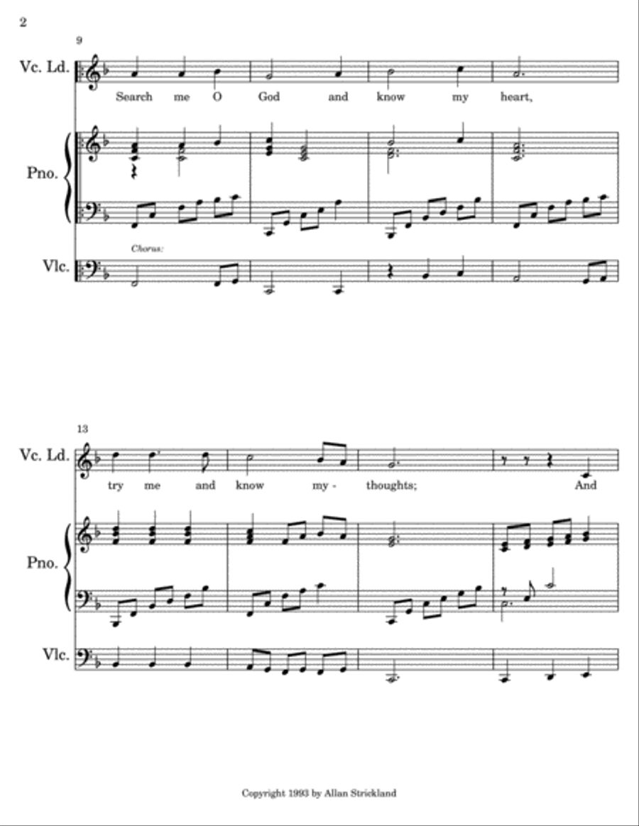 Search Me O God Search Me O God Small Ensemble scores gallery preview page 2