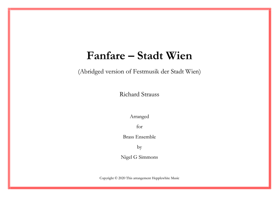 Fanfare - Stadt Wien Fanfare - Stadt Wien Brass Ensemble scores gallery preview page 1