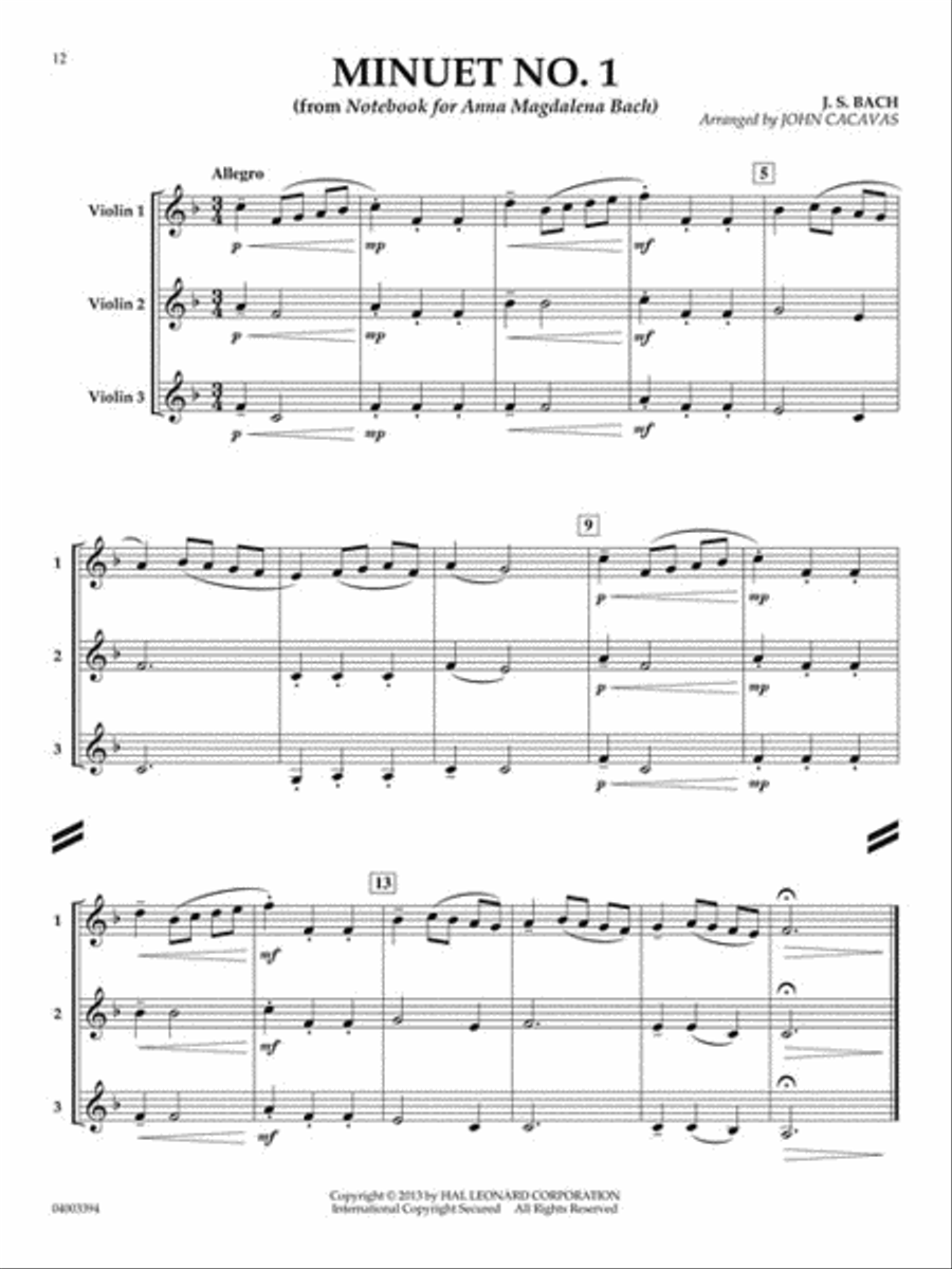Fun and Easy Trios for Violin Violin scores gallery preview page 4