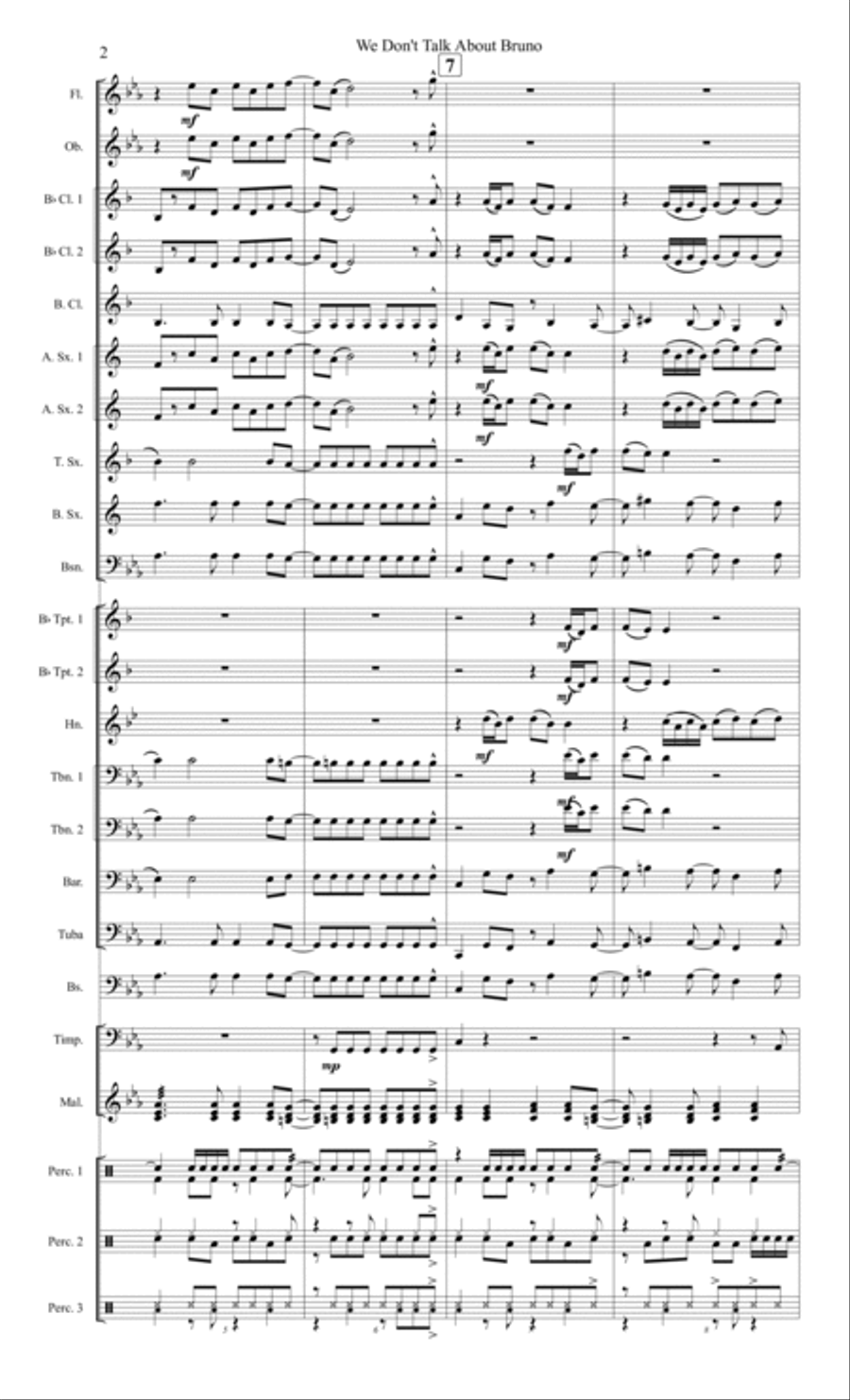 We Don't Talk About Bruno Concert Band scores gallery preview page 2