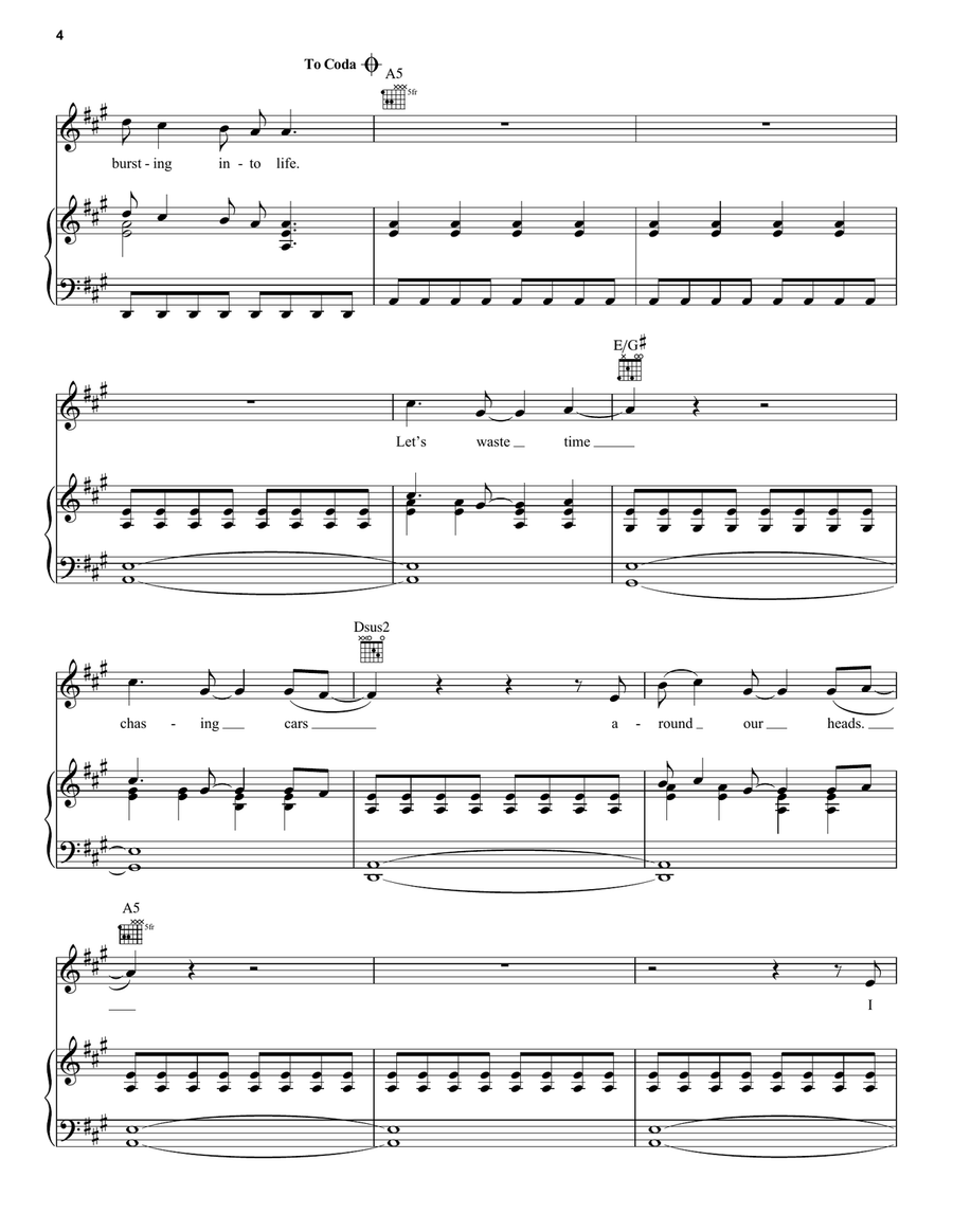Chasing Cars Acoustic Guitar scores gallery preview page 4