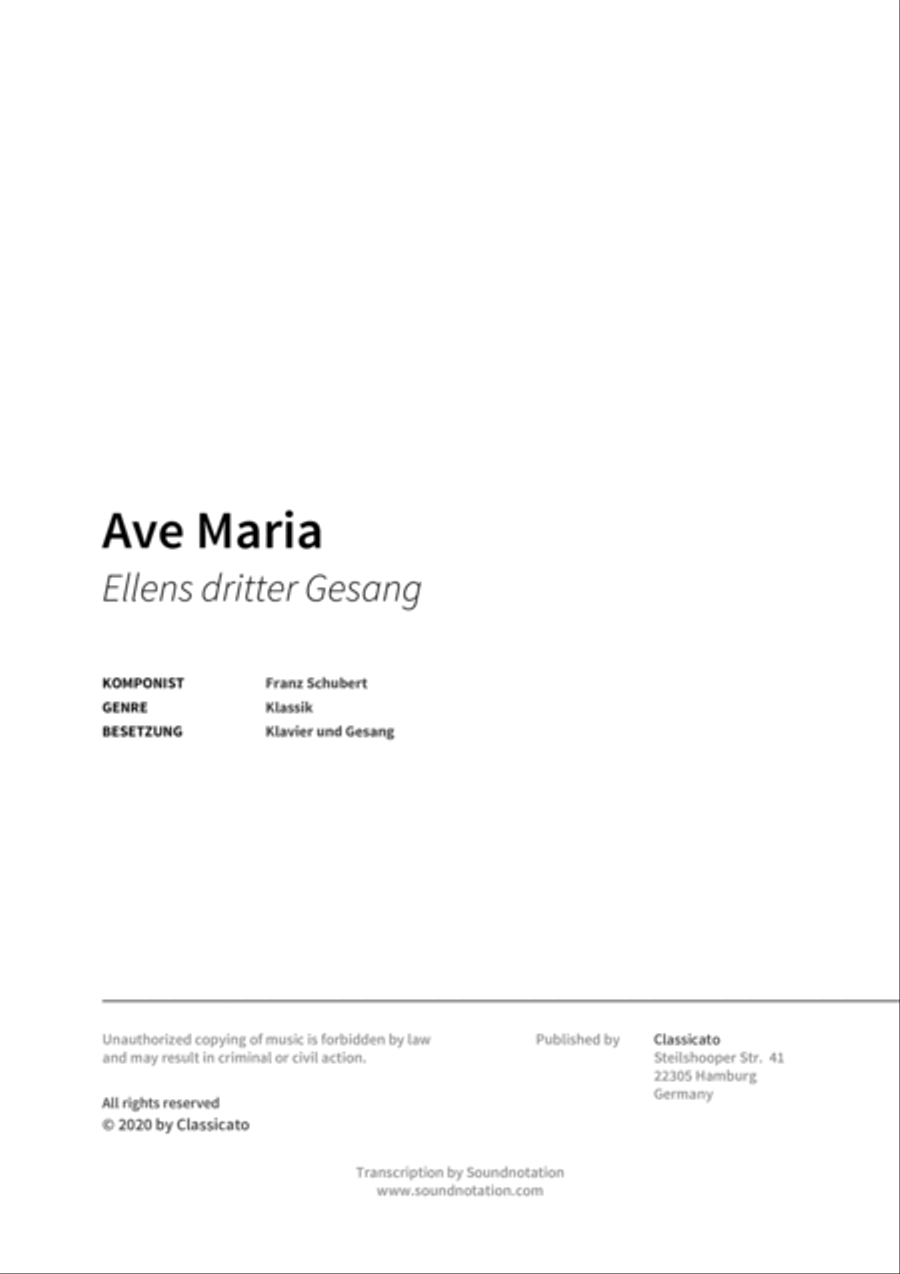 Ave Maria Ave Maria Piano, Vocal, Guitar scores gallery preview page 2