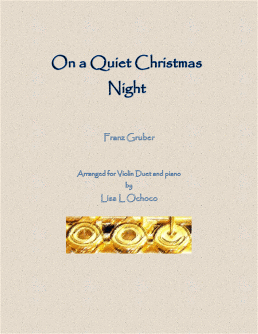 On a Quiet Christmas Night for Violin Duet and piano String Duet scores gallery preview page 1