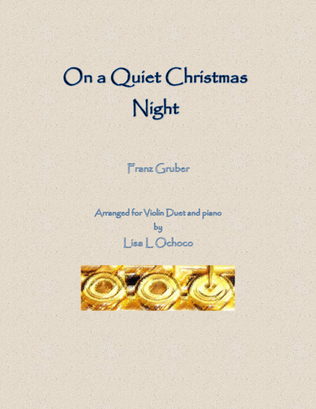 Book cover for On a Quiet Christmas Night for Violin Duet and piano
