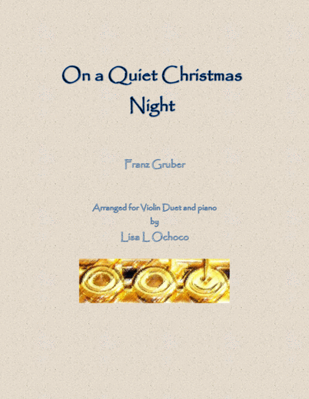 On a Quiet Christmas Night for Violin Duet and piano image number null