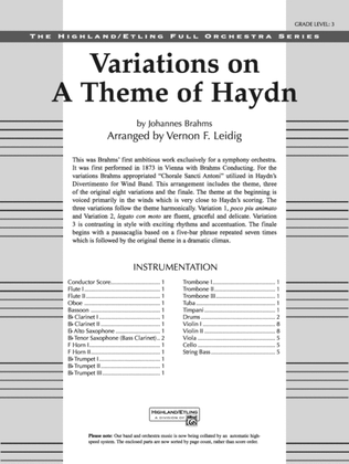 Variations on a Theme of Haydn: Score