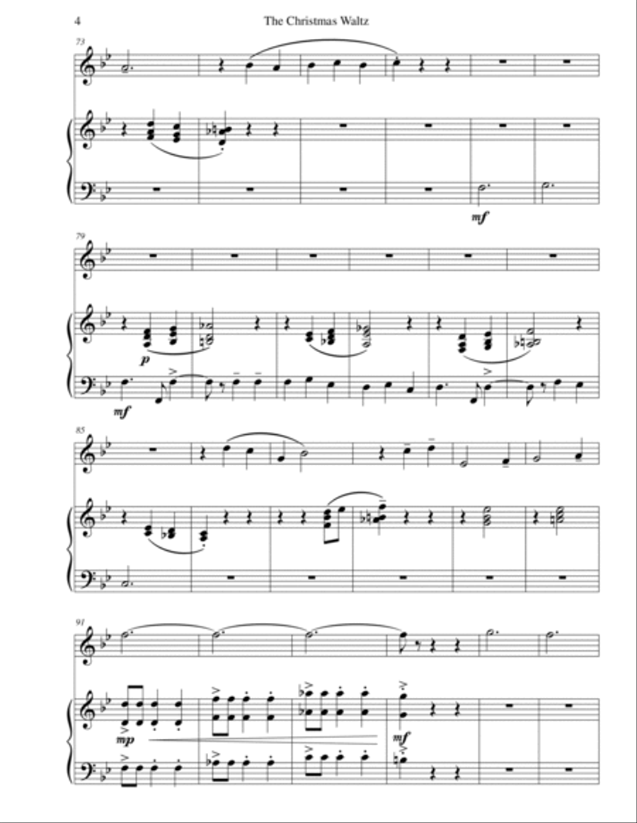 The Christmas Waltz Alto Saxophone scores gallery preview page 6