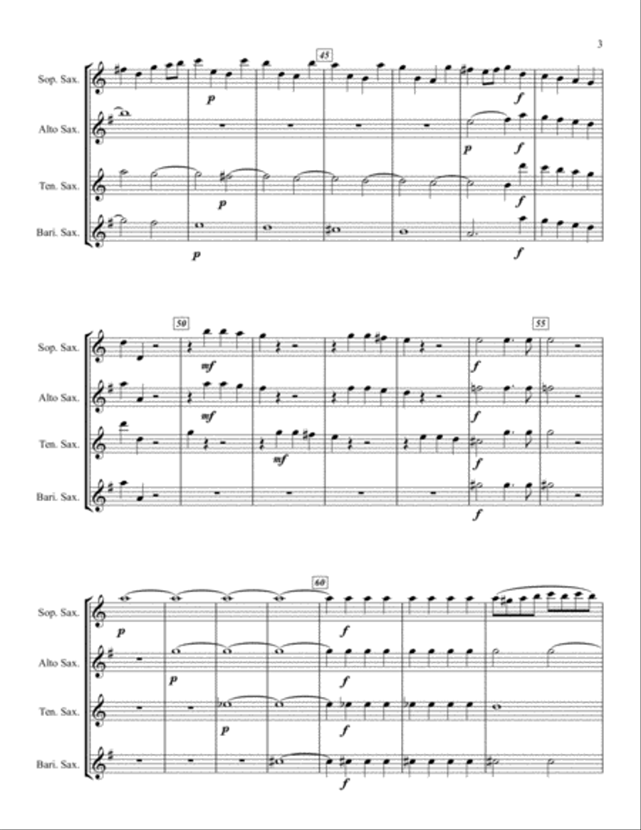 Fugato (from String Quartet No 2 in B flat major) Woodwind Quartet scores gallery preview page 3