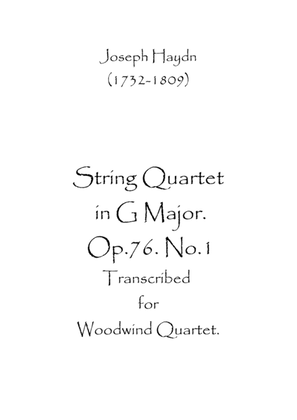 Book cover for String Quartet in G major. Op.76.No.1