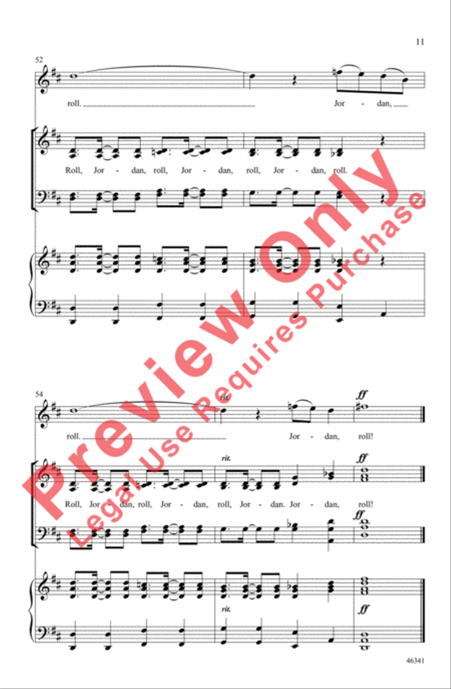 Roll, Jordan, Roll Roll, Jordan, Roll 4-Part scores gallery preview page 11