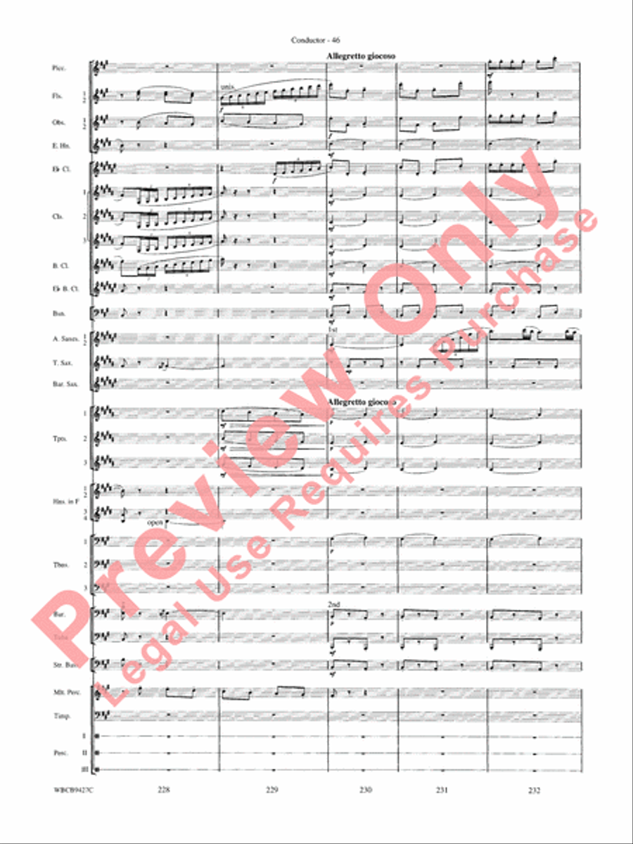An American in Paris Concert Band scores gallery preview page 48