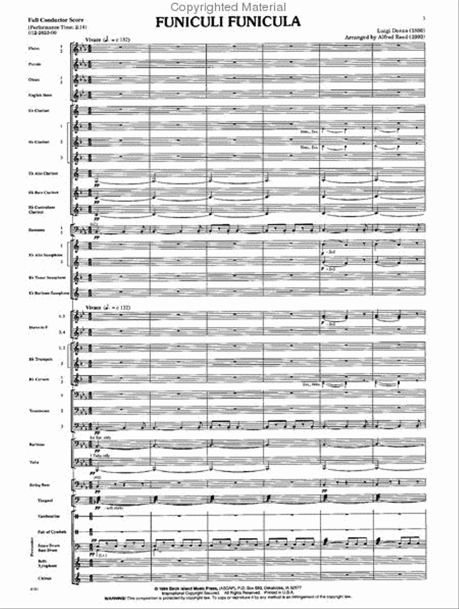 Funiculi, Funicula Concert Band scores gallery preview page 2