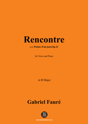Book cover for G. Fauré-Rencontre,in B Major,Op.21 No.1