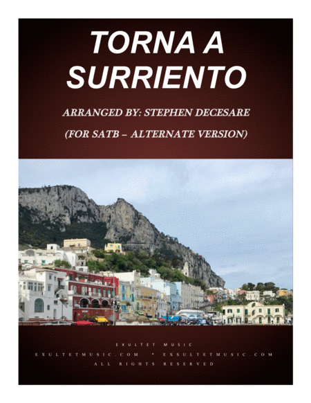 Torna A Surriento (Come Back to Sorrento) (for SATB - Alternate Version) image number null