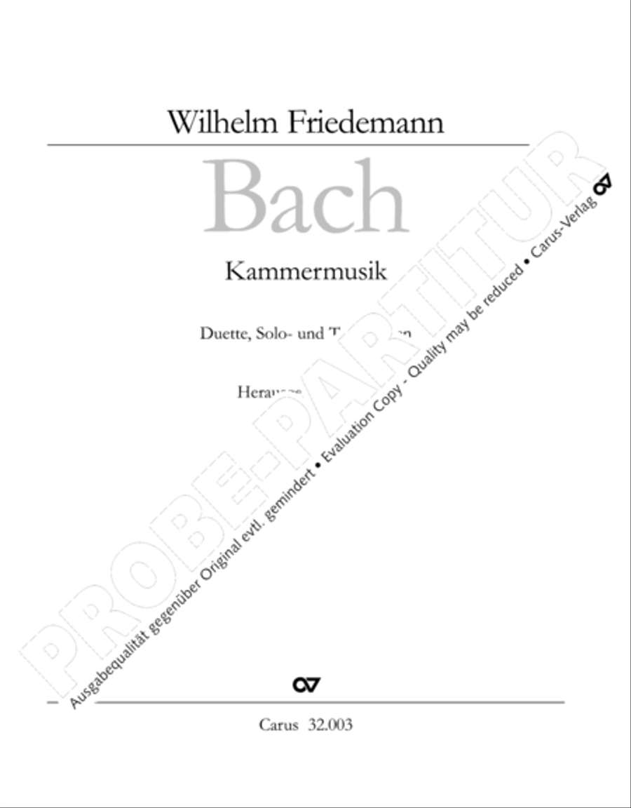Gesamtausgabe Band 3 (Kammermusik: Duette, Solo- und Triosonaten) Score scores gallery preview page 4