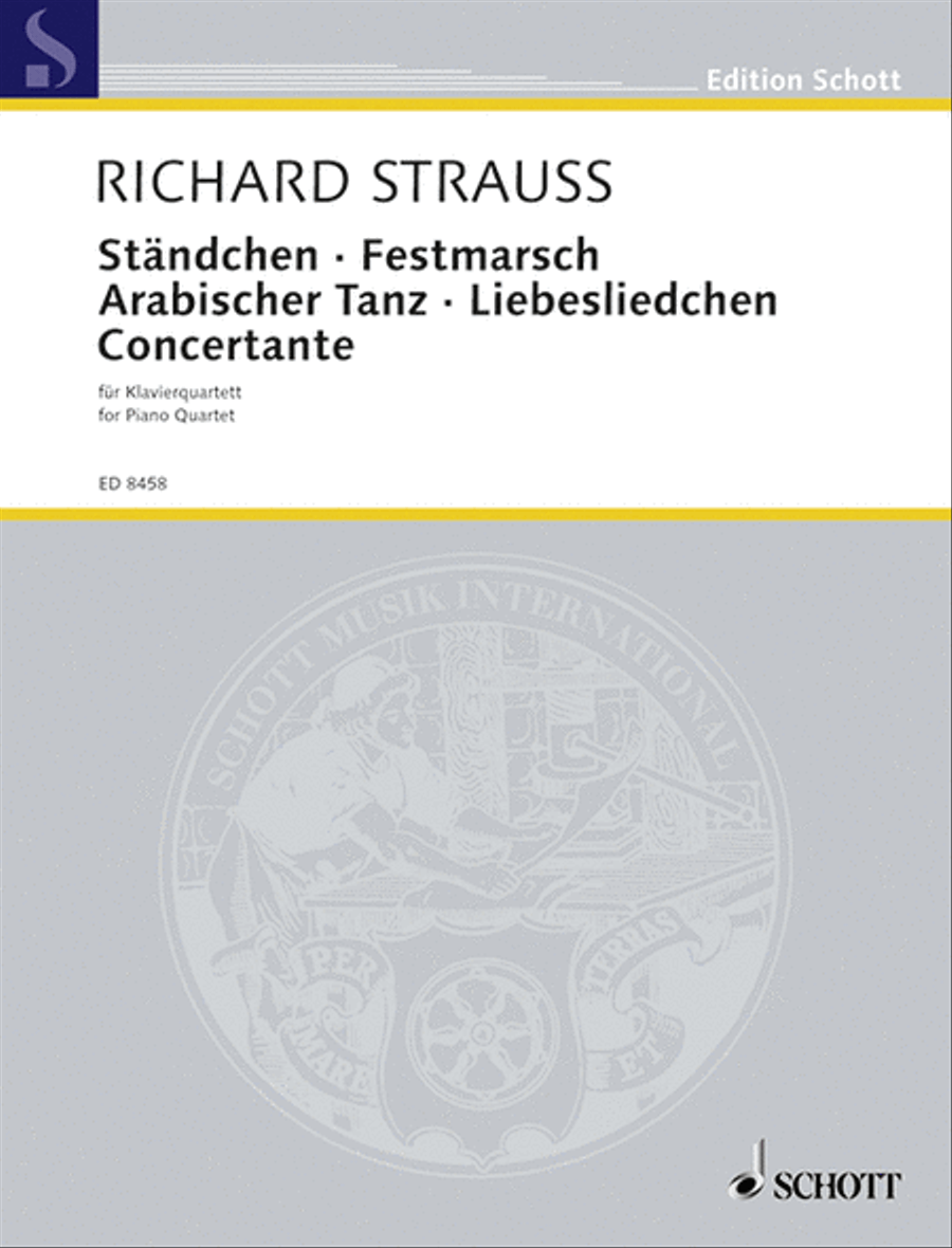 Ständchen · Festmarsch · Arabischer Tanz · Liebesliedchen · Concertante Piano Quartet scores gallery preview page 1