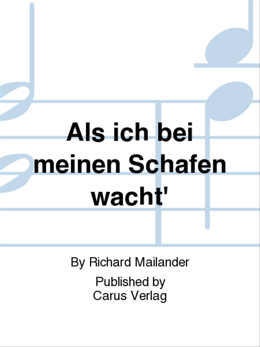 Als ich bei meinen Schafen wacht