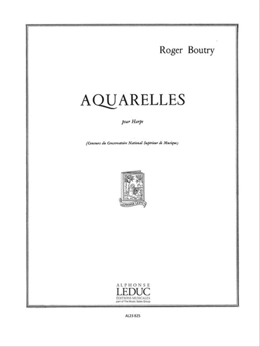 Aquarelles (harp Solo) Aquarelles (harp Solo) Harp scores gallery preview page 1