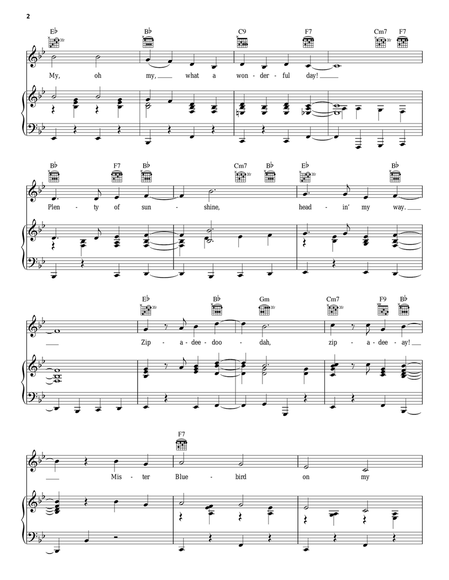 Zip-A-Dee-Doo-Dah (from Song Of The South) Guitar scores gallery preview page 2