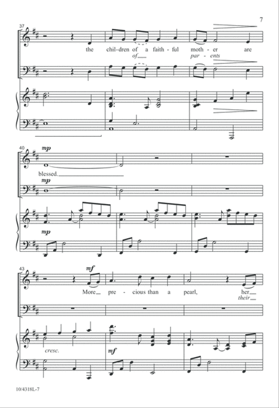 Rise Up and Call Her Blessed 4-Part scores gallery preview page 7