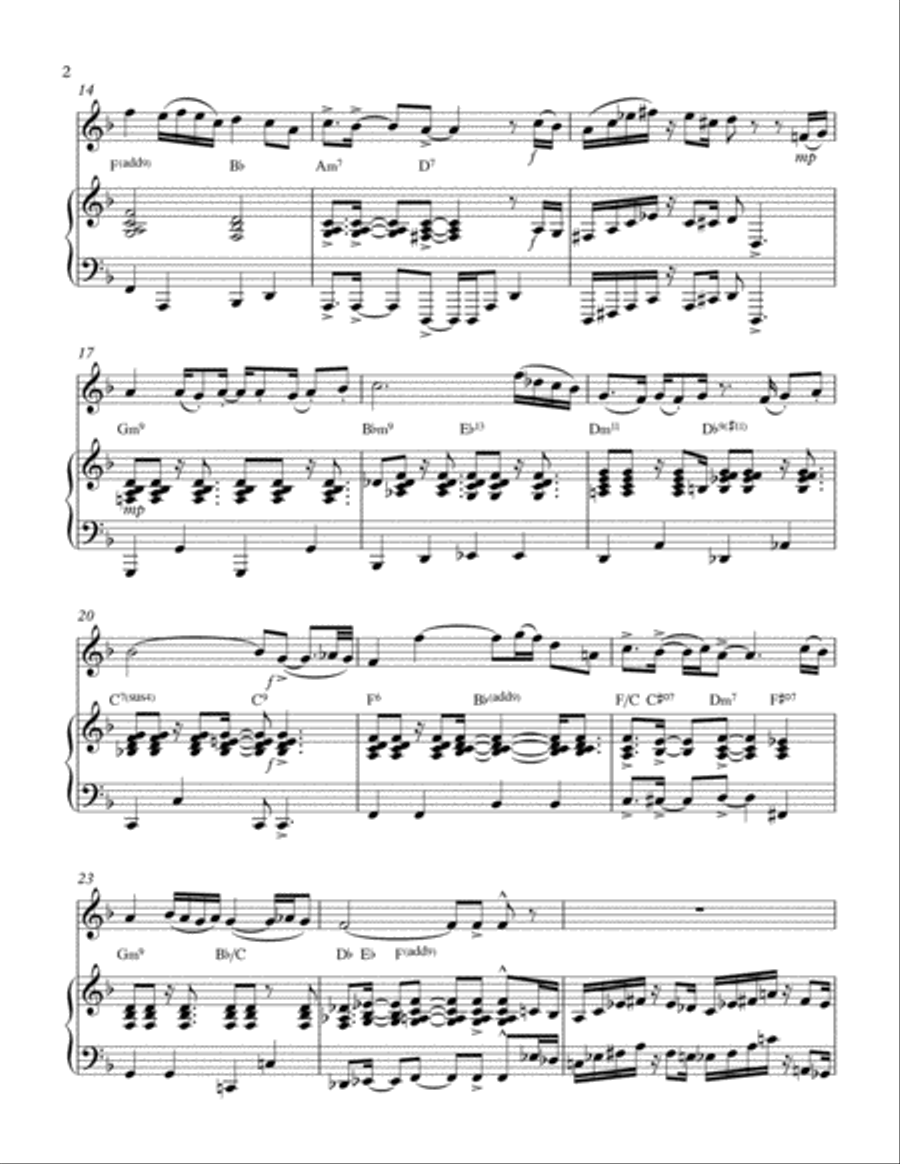 Joy to the World for Violin Solo with Piano Accompaniment (Latin, Jazz) Violin Solo scores gallery preview page 2