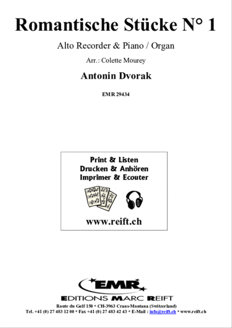 Romantische Stucke No. 1 Alto Recorder scores gallery preview page 2