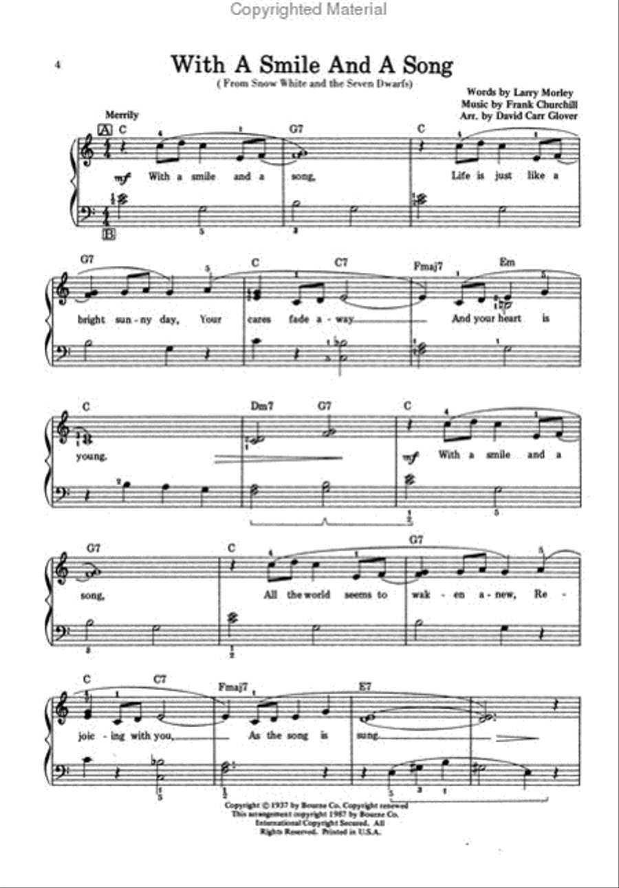 Walt Disney Easy Piano, Book I Piano Method scores gallery preview page 3