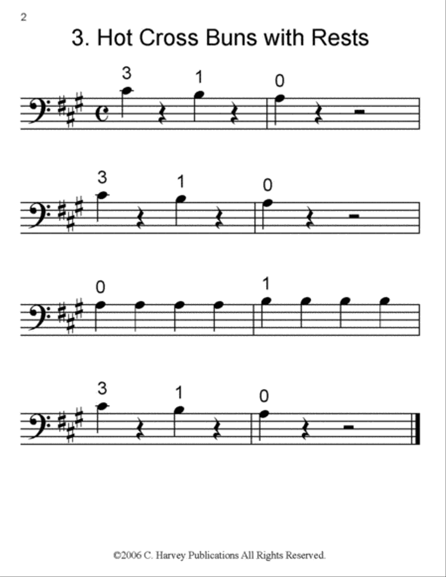 The Hot Cross Buns Book for Cello Cello scores gallery preview page 3