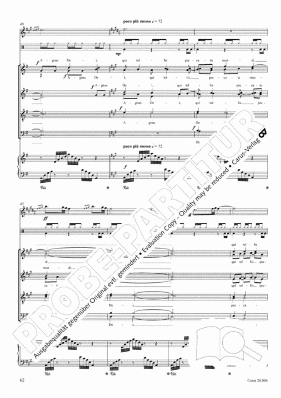 Pastoral Mass 4-Part scores gallery preview page 63